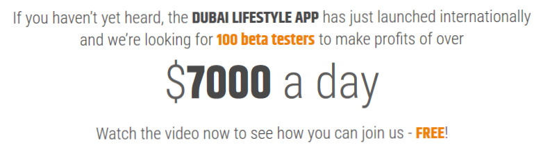 Dubai Lifestyle App Trading Scam