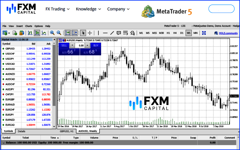 FXMCapital Forex Broker MT5 Trading Software
