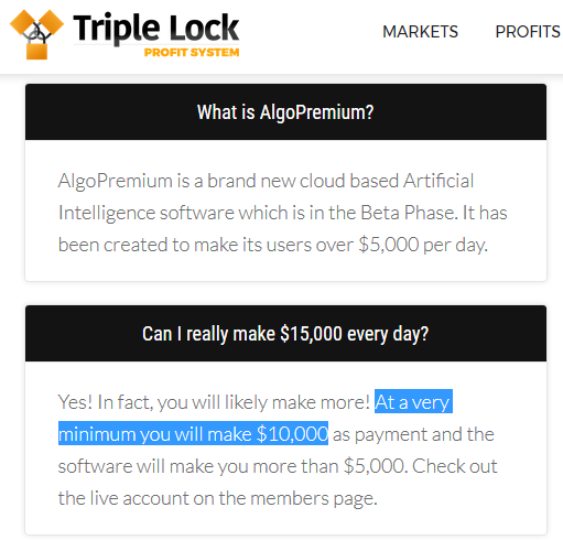 Triple Lock Profits Scam