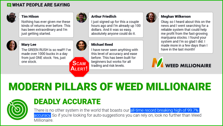 Weed Millionaire Scam or Legit